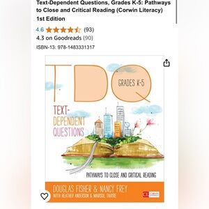Text Dependent Questions by Douglas Fisher & Nancy Frey